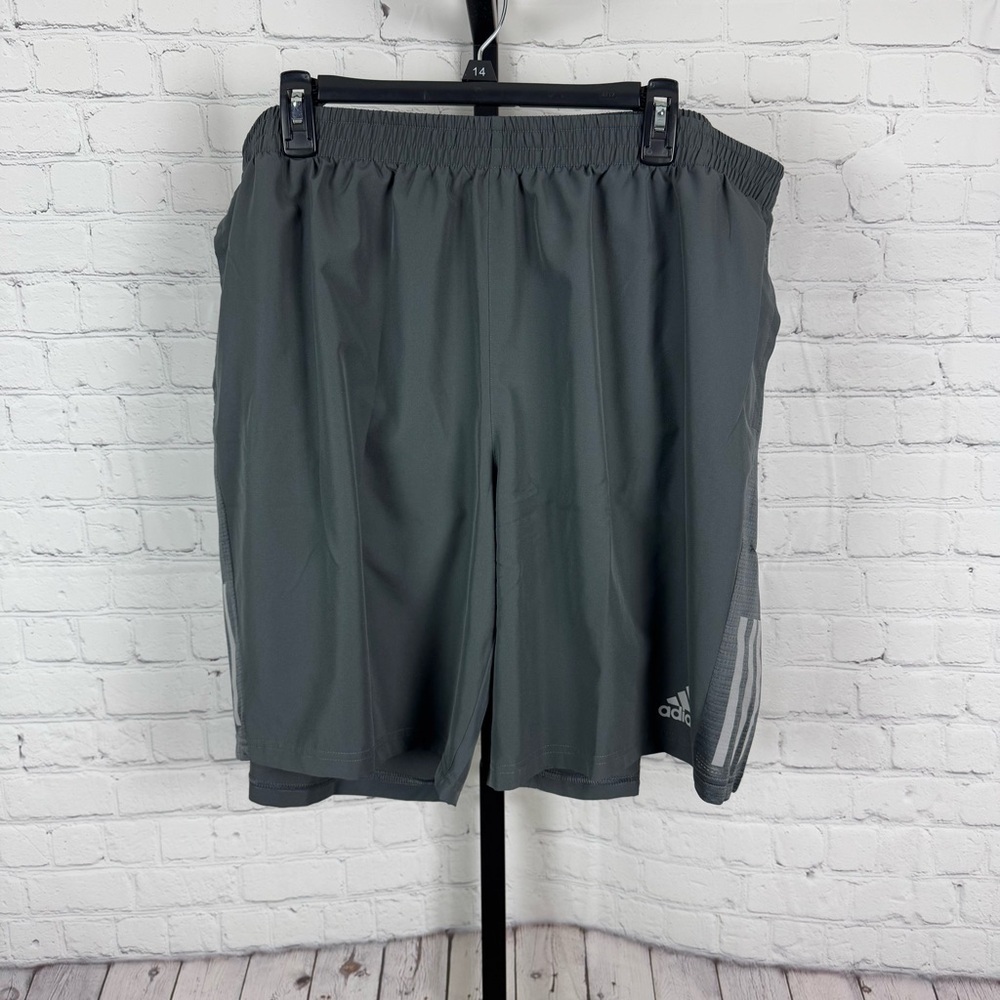 Adidas Gray Own The Run Shorts Reflective Size 3XL